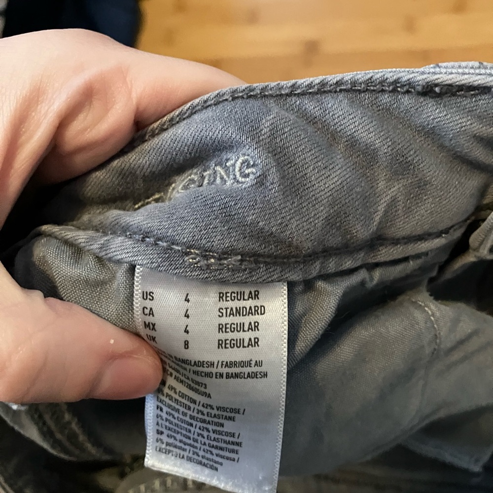 American Eagle grey hi-rise Jegging jeans size 4 - Picture 7 of 10